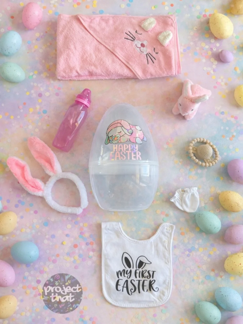Baby Girls First Easter Prefilled Basket Egg